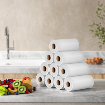 10 Rolls Food Vacuum Sealer Bags Storage Saver Heat Sealing Bag Pack 15CMX6M.