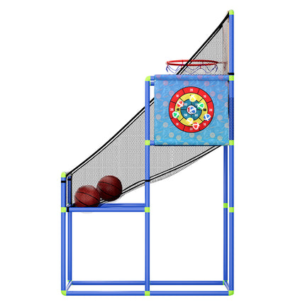 Basketball Arcade Game Electronic Scorer 3 Games Adjustable Kids Blue.