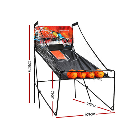Basketball Arcade Game Electronic Scorer 8 Games Double Shoot Black.