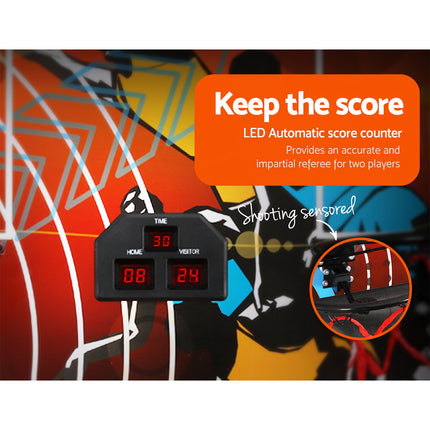 Basketball Arcade Game Electronic Scorer 8 Games Double Shoot Black.
