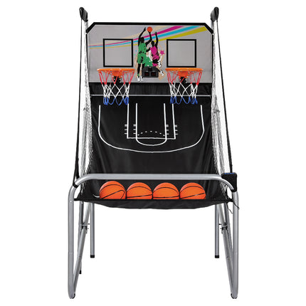 Basketball Arcade Game Electronic Scorer 8 Games Double Shoot Grey.