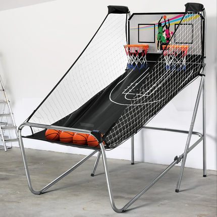 Basketball Arcade Game Electronic Scorer 8 Games Double Shoot Grey.