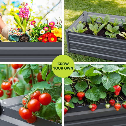 Green Fingers Garden Bed 80X60X30cm Planter Box.