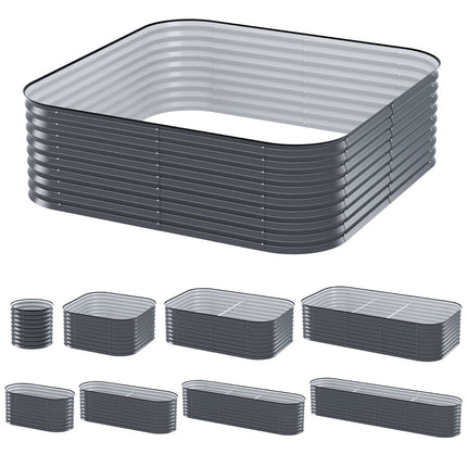 Green Fingers Garden Bed 9 In 1 Modular Planter Box 56CM height.