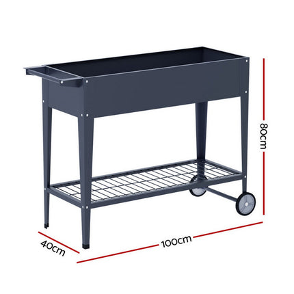Green Fingers Raised Garden Bed x2 Elevated 100X40X80cm Planter Box Raised Container Herb.