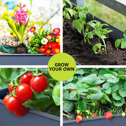 Green Fingers Raised Garden Bed x2 Elevated 100X40X80cm Planter Box Raised Container Herb.