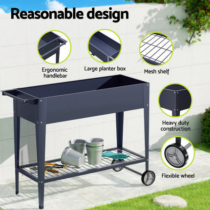 Green Fingers Raised Garden Bed x2 Elevated 100X40X80cm Planter Box Raised Container Herb.