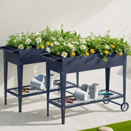Green Fingers Raised Garden Bed x2 Elevated 100X40X80cm Planter Box Raised Container Herb.