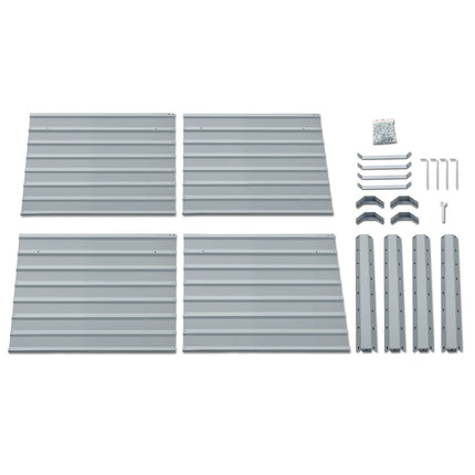 Green Fingers 2x Garden Bed 100x100x77cm Planter Box Raised Container Galvanised.