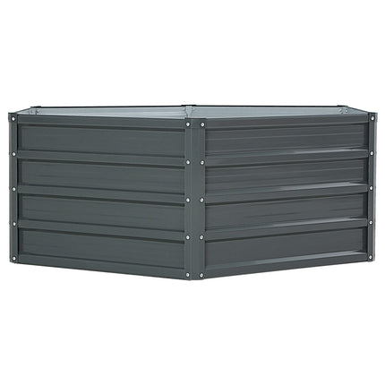 Green Fingers 2x Garden Bed 130x130x46cm Planter Box Raised Container Galvanised.