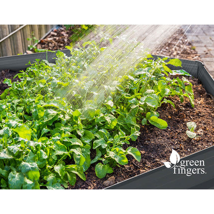 Green Fingers 2x Garden Bed 130x130x46cm Planter Box Raised Container Galvanised.