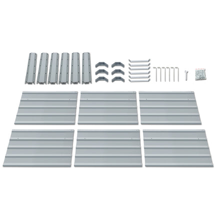 Green Fingers 2x Garden Bed 130x130x46cm Planter Box Raised Container Galvanised.
