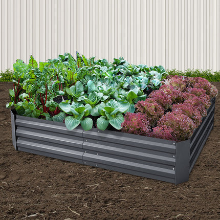Green Fingers 2x Garden Bed 150x90cm Planter Box Raised Container Galvanised Herb.
