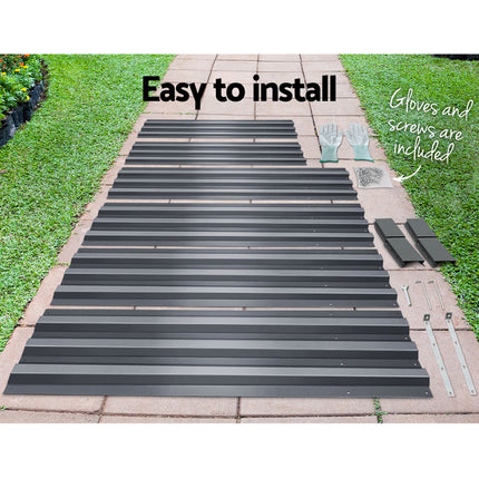 Green Fingers 2x Garden Bed 150x90cm Planter Box Raised Container Galvanised Herb.