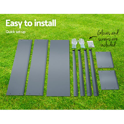 Green Fingers Garden Bed Elevated 100X80X30cm Planter Box Container Galvanised.
