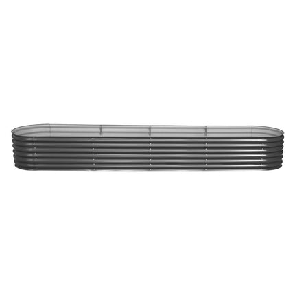 Green Fingers Garden Bed 320X80X42cm Oval Planter Box Raised Container Galvanised.
