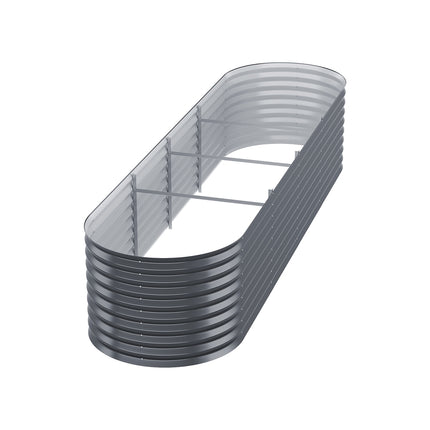 Green Fingers Garden Bed 320X80X56cm Oval Planter Box.