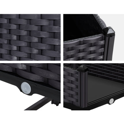 Green Fingers Garden Bed 40x40x23cm PP Planter Box Raised Container Growing Herb.
