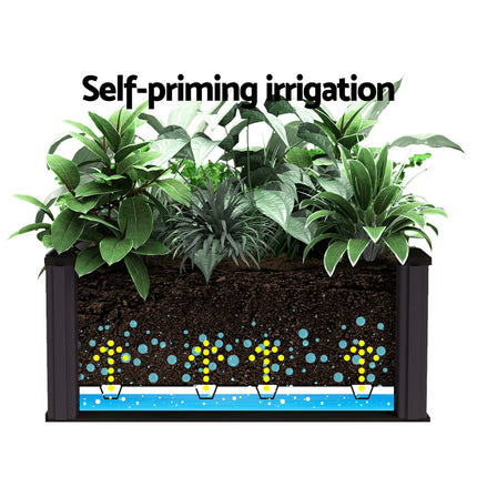 Green Fingers Garden Bed 40x40x23cm PP Planter Box Raised Container Growing Herb.