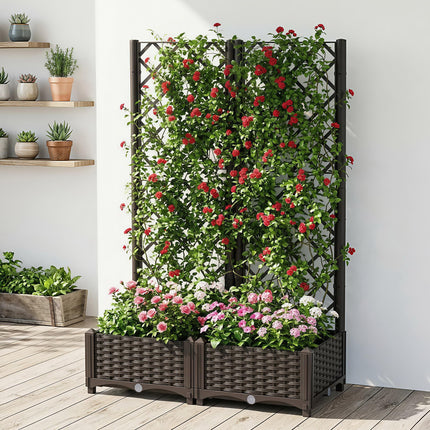 Green Fingers Raised Garden Bed Vertical Planter Self Watering Large Elevated Veggie Box 80x40x122cm.
