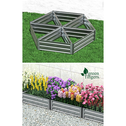 Green Fingers Garden Bed 40x40x23cm PP Planter Box Raised Container Growing Herb.
