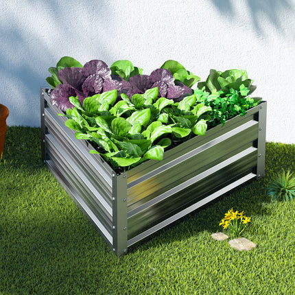 Green Fingers Garden Bed 40x40x23cm PP Planter Box Raised Container Growing Herb.