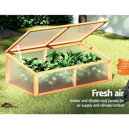 Green Fingers Garden Bed 40x40x23cm PP Planter Box Raised Container Growing Herb.