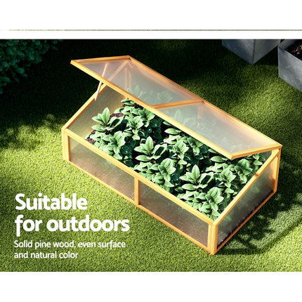 Green Fingers Garden Bed 40x40x23cm PP Planter Box Raised Container Growing Herb.