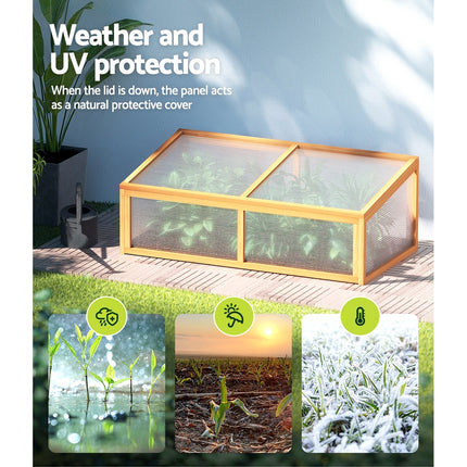Green Fingers Garden Bed 40x40x23cm PP Planter Box Raised Container Growing Herb.
