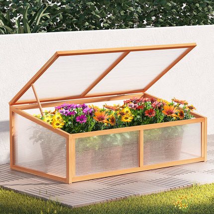 Green Fingers Garden Bed 40x40x23cm PP Planter Box Raised Container Growing Herb.