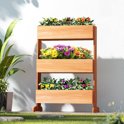 Green Fingers Garden Bed 40x40x23cm PP Planter Box Raised Container Growing Herb.