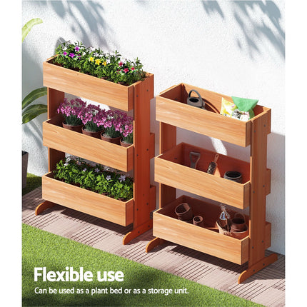 Green Fingers Garden Bed 40x40x23cm PP Planter Box Raised Container Growing Herb.