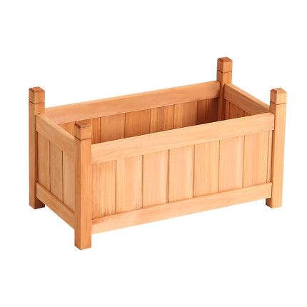 Green Fingers Garden Bed 60x30x33cm Wooden Planter Box Raised Container Growing.