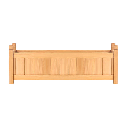 2x Green Fingers Raised Garden Bed 90x30x33cm Wooden Planter Box Raised Container Growing.