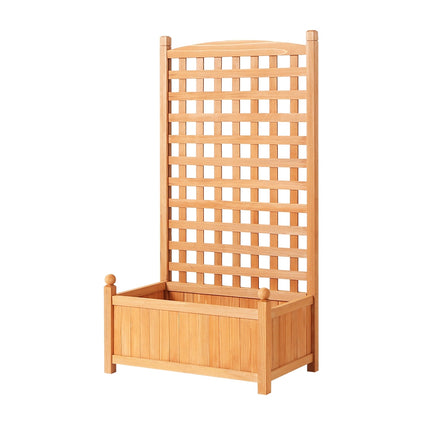 Green Fingers Garden Bed Wooden 64x35x115cm Planter Raised Box Container Trellis.