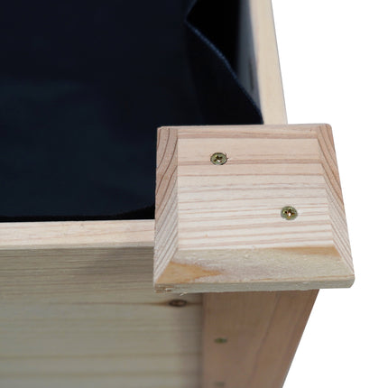 Green Fingers Garden Bed Elevated 120x60x80cm Wooden Planter Box Raised Container.