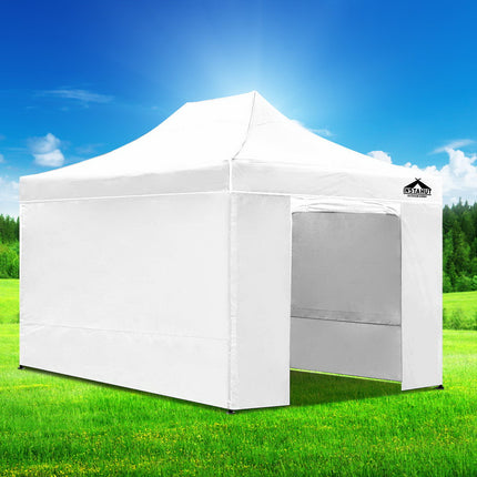 Instahut Gazebo 3x4.5 Pop Up Marquee Folding Tent Wedding Gazebos Camping Outdoor Shade Canopy White.