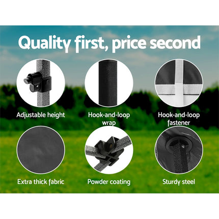 Instahut Gazebo 3x6 Pop Up Marquee Folding Tent Wedding Gazebos Camping Outdoor Shade Canopy Black.
