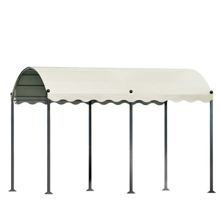 Instahut Gazebo Marquee 4x3m Outdoor Event Wedding Tent Camping Party Shade Iron Art Canopy Beige.