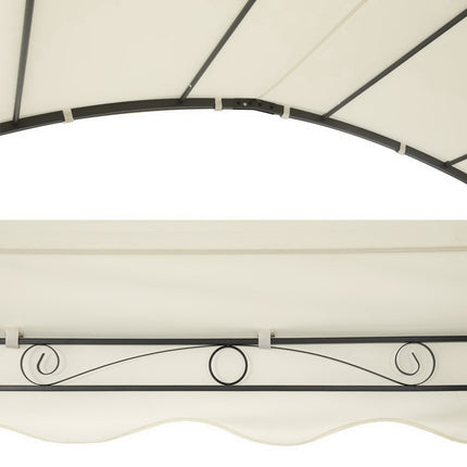 Instahut Gazebo Marquee 4x3m Outdoor Event Wedding Tent Camping Party Shade Iron Art Canopy Beige.