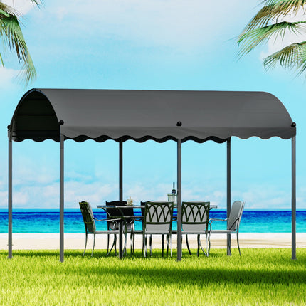 Instahut Gazebo Marquee 4x3m Outdoor Event Wedding Tent Camping Party Shade Iron Art Canopy Grey.