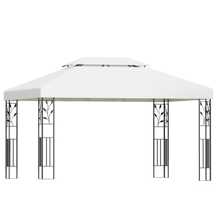 Instahut Gazebo 4x3m Marquee Outdoor Wedding Party Event Tent Home Iron Art Shade White.