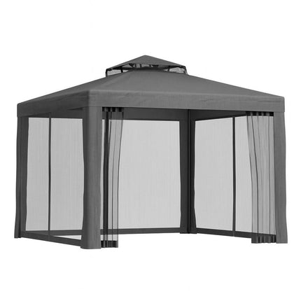 Instahut Gazebo Marquee 3m Outdoor Event Tent Camping Party Mesh Wall Canopy Grey.