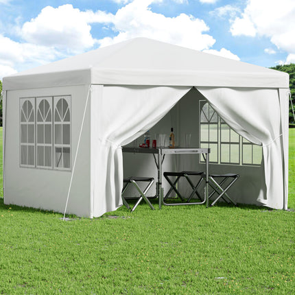 Instahut Gazebo 3x3 Pop Up Marquee Folding Tent Wedding Gazebos Camping Outdoor Canopy White.