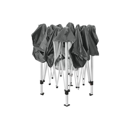 Instahut Gazebo Pop Up Marquee 3x3m Wedding Party Outdoor Camping Tent Canopy Shade Mesh Wall Grey.
