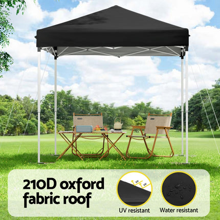 Instahut Gazebo 2x2m Outdoor Patio Garden Marquee Shade Black.