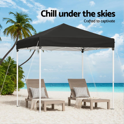 Instahut Gazebo 2x2m Outdoor Patio Garden Marquee Shade Black.