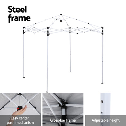 Instahut Gazebo 2x2m Outdoor Patio Garden Marquee Shade Black.