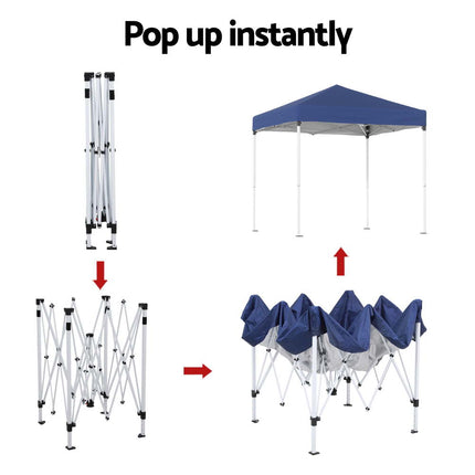 Instahut Gazebo 2x2m Outdoor Patio Garden Marquee Shade Blue.