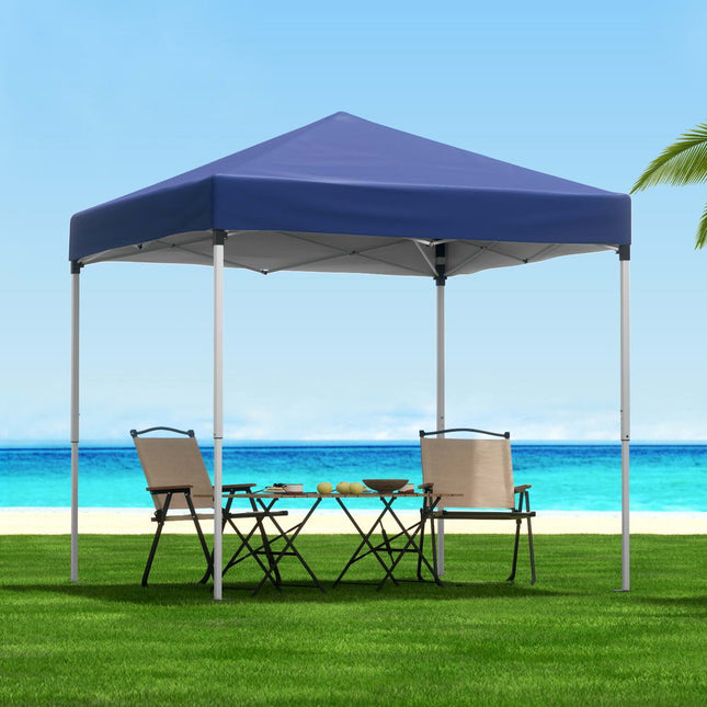 Instahut Gazebo 2x2m Outdoor Patio Garden Marquee Shade w/ Base Pods Blue.